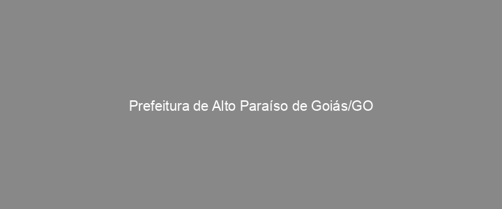 Provas Anteriores Prefeitura de Alto Paraíso de Goiás/GO